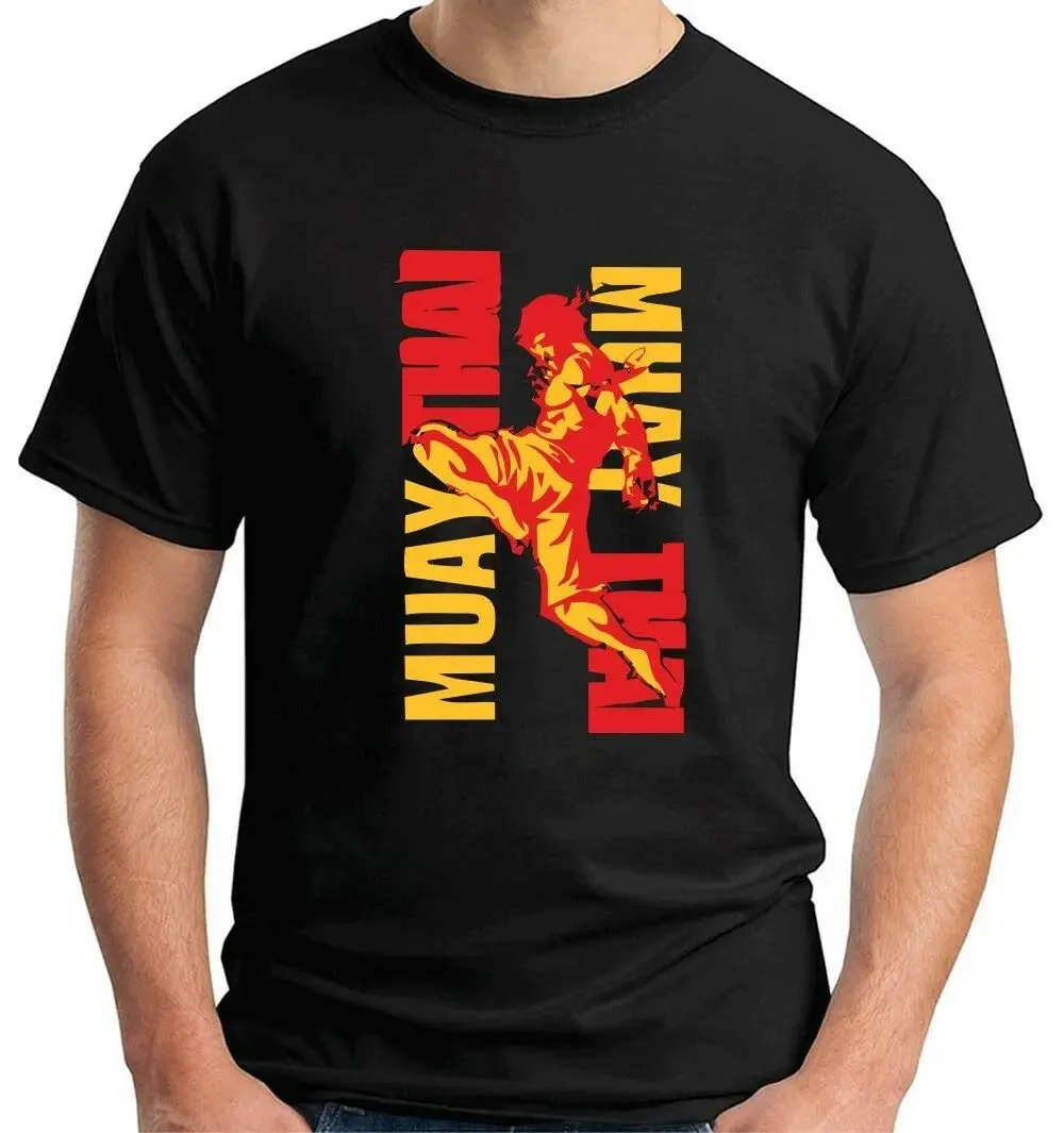 Cool Fashion Boxer  Fly Kick Muay Thai Fighter Training T-Shirt. Summer Cotton Short Sleeve O-Neck Mens T Shirt New S-3XL