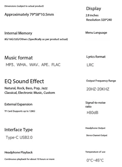 New Compatible For Newman M3 MP3 Player Bluetooth 5.3 Interface Intuitive Icons For Study And Daily Life