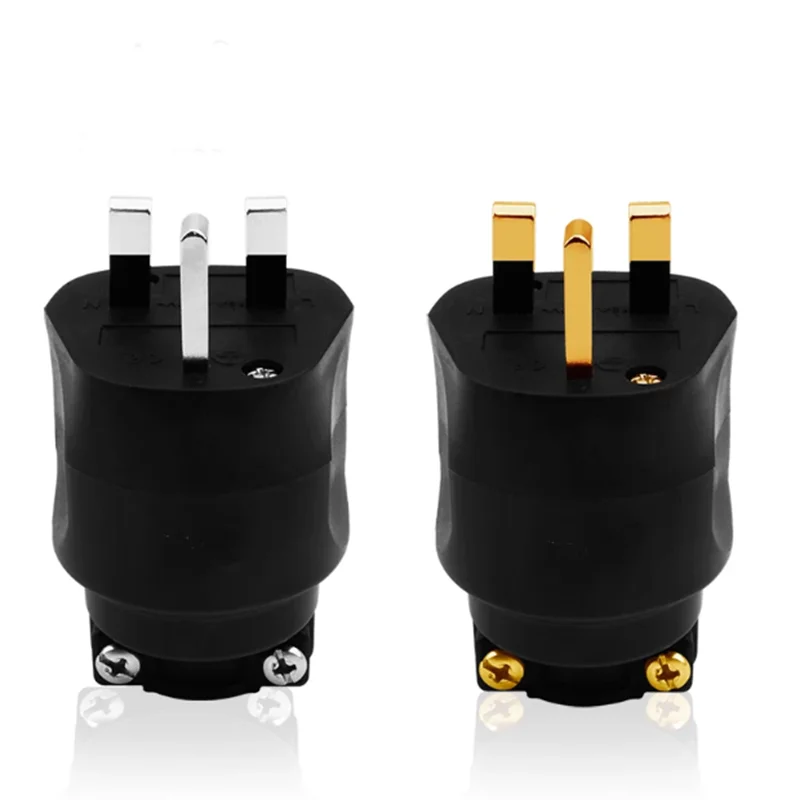 

1pcs audio HiFi DIY Hi-end Acoustic Sound System AC power EN electric plug 3 pin UK British plug fuse Connector