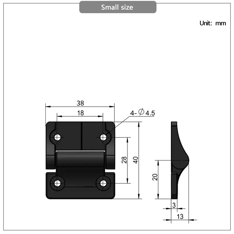 3pcs Zinc Alloy Damping Torque Hinge for Industrial Electrical Equipment with Arbitrary Stop Positioning And Load-Bearing Hinges