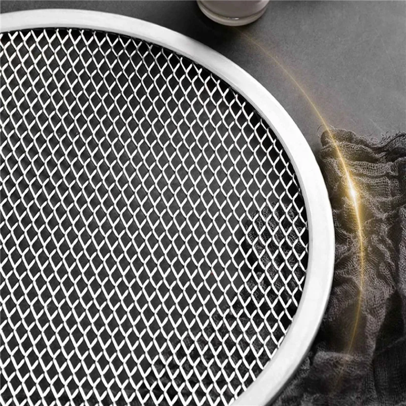 شاشة خبز البيتزا بدون خياطة مقاس 9 بوصة من الألومنيوم ABRS-2Pcs - هش مثالي، تدفق هواء معزز