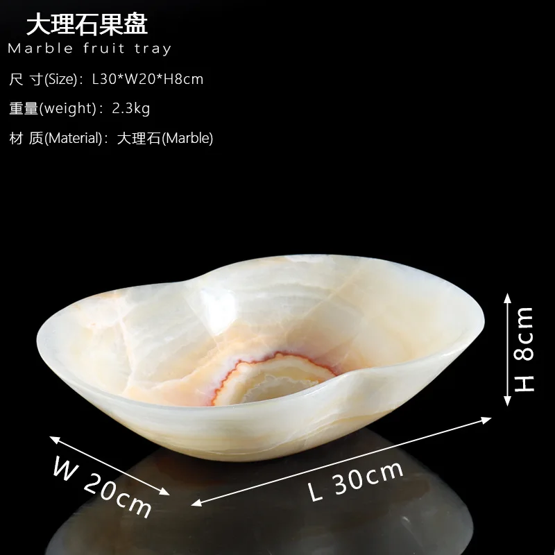 طبق فاكهة اليشم الطبيعي لغرفة المعيشة وطاولة القهوة ومدخل سطح المكتب لتزيين أطباق الفاكهة