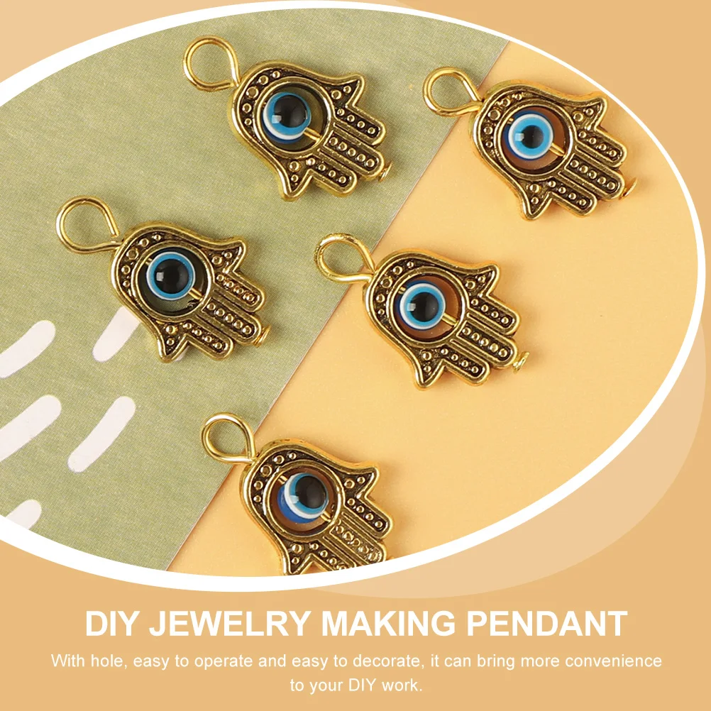 

20Pcs DIY Palm Eye Shaped Pendants Alloy Charms for Jewelry Making Bracelets Earrings Keychain Decor Palm Shaped Pendant