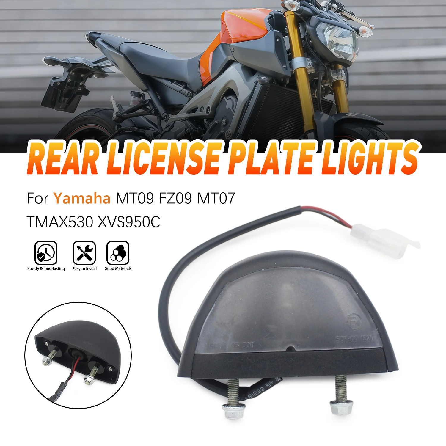 Motorcycle Taillight Rear Brake Light Waterproof Tail Light Lamp For Yamaha MT09 FZ09 MT07 TMAX530 XVS950C