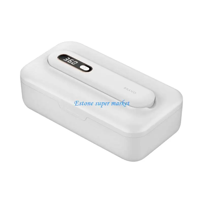 Caja esterilizadora chupete portátil 090B para mordedores y chupetes, estuche almacenamiento higiénico, modo inteligente