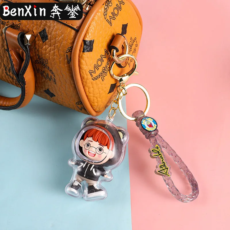 Брелки для пар кукол Miniso, машины с когтями уличного киоска, изысканные подвески для автомобильных сумок