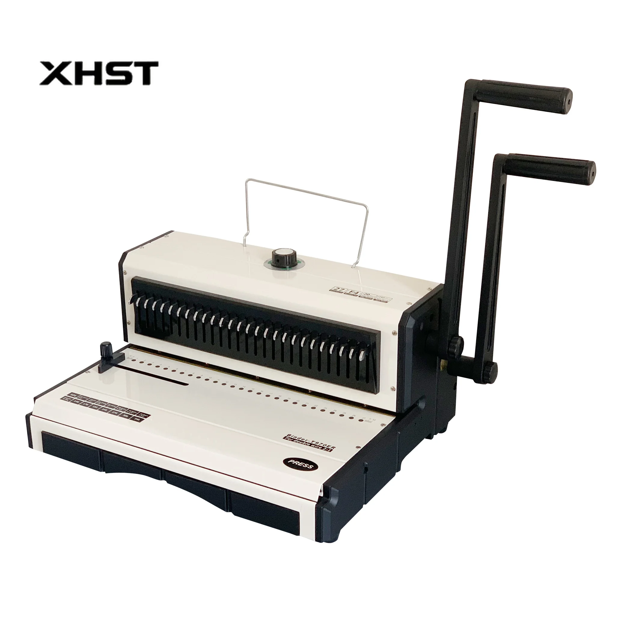 

SG-T970ER Hot Sale Double Wire Binding Machine Desktop Manual Wire Binder 2:1 Round Hole Punch Bind Machine