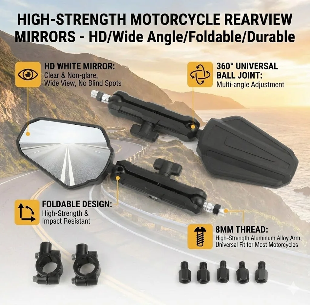 

Зеркала для мотоциклов с регулируемым углом наклона, складные, для установки на руль, для Moto Morini XCape X-CAPE 650 X-CAPE1200