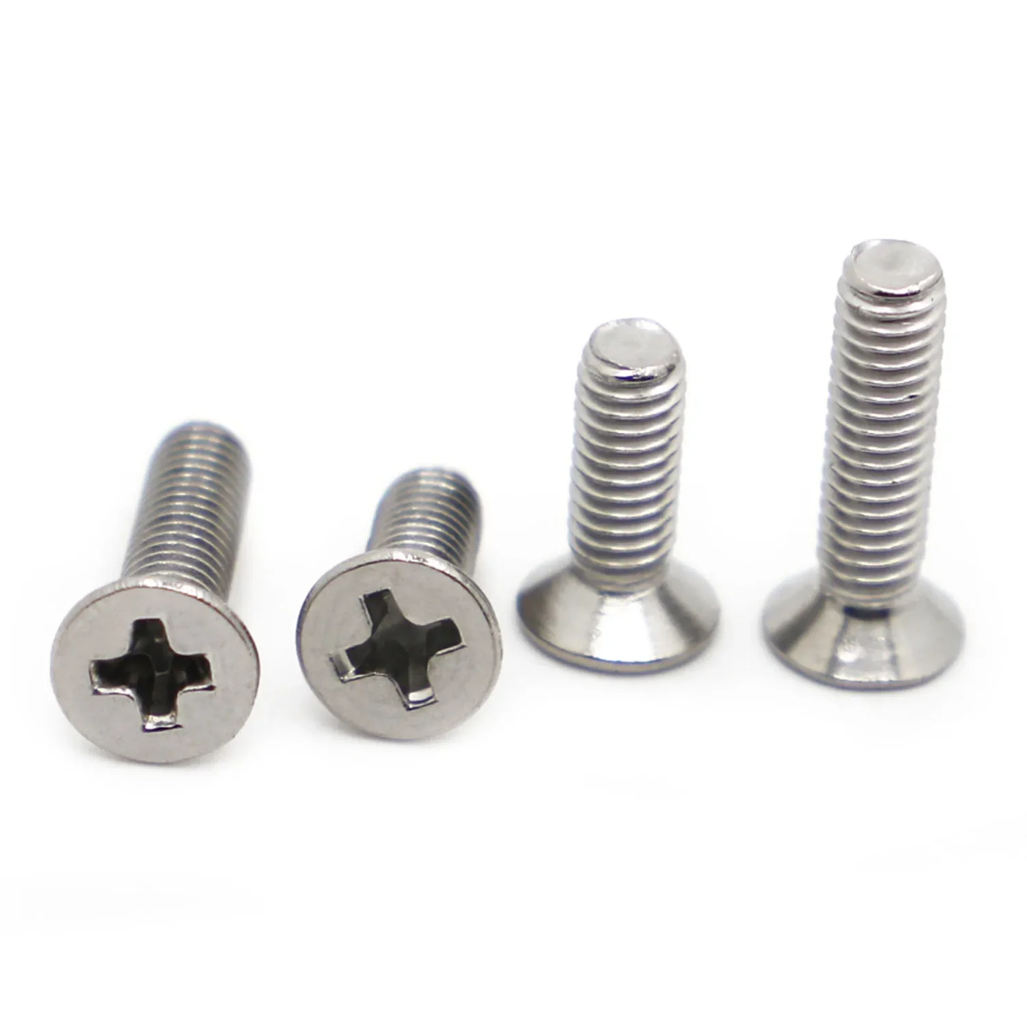 5-50pcs M1 M1.2 M1.4 M1.6 M2 M2.5 M3 M3.5 M4 M5 M6 M8 DIN965 GB819 Stainless Steel Flat Head Countersunk Phillips Machine Screw