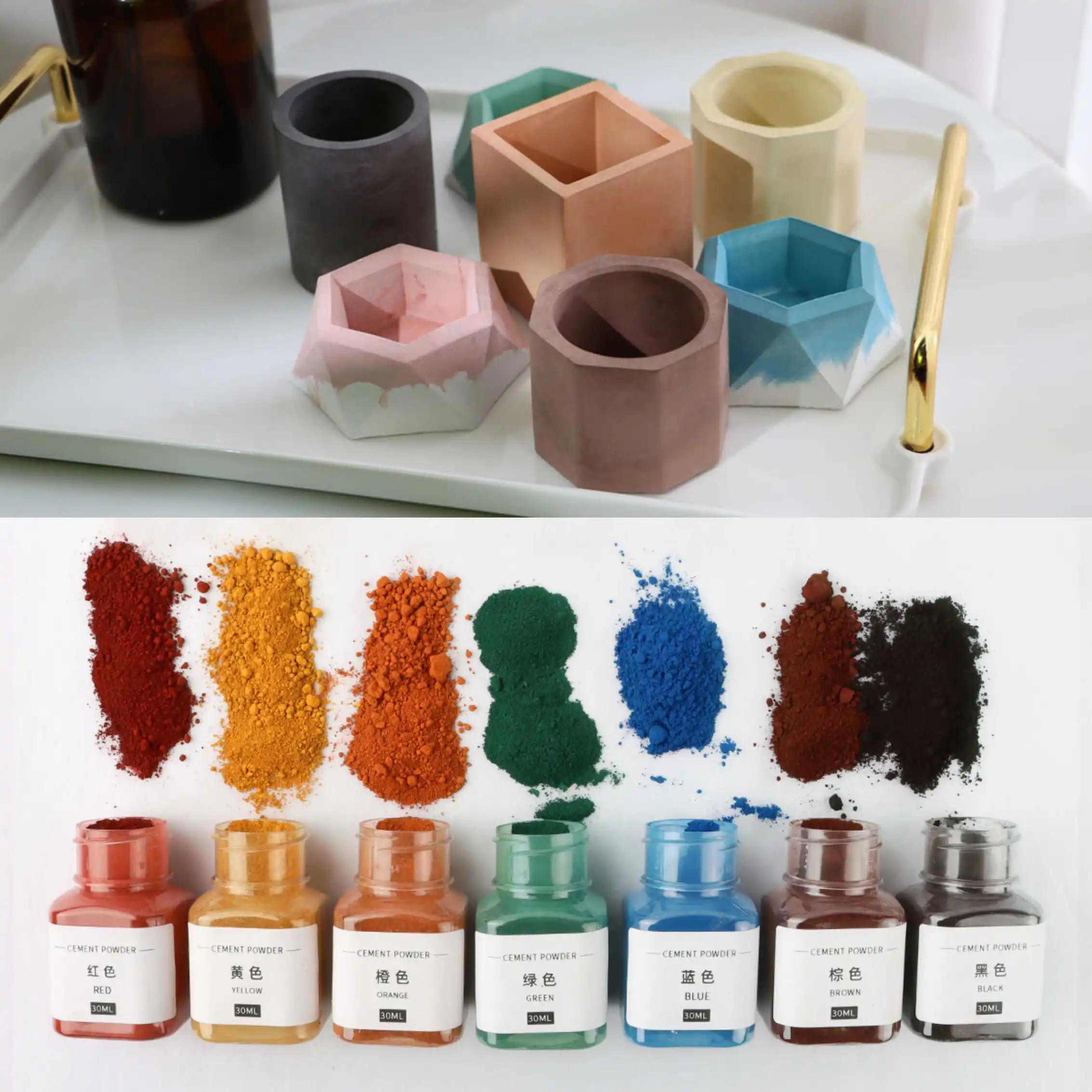 Containers for Colored Cement and Sand, Sand Powder Pigments, Color Paste Concentrates, Concrete, Plaster Molds, DIY Jewelry Too