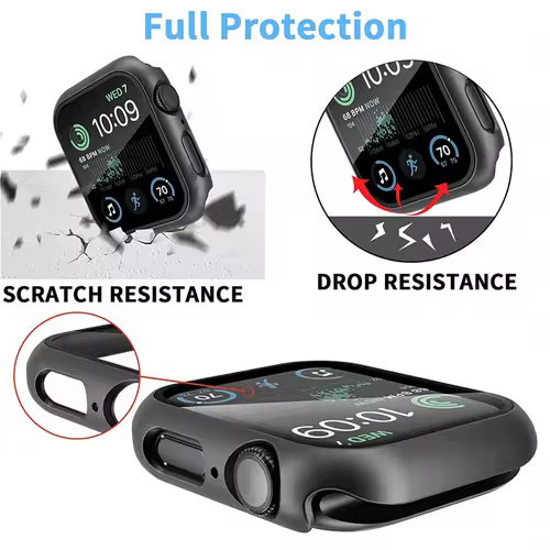 Glass+Cover For Apple Watch case 9 8 7 6 SE 5 iWatch Accessorie Screen Protector Apple watch serie 44mm 40mm 41mm 45mm 42mm 38mm - Image 3