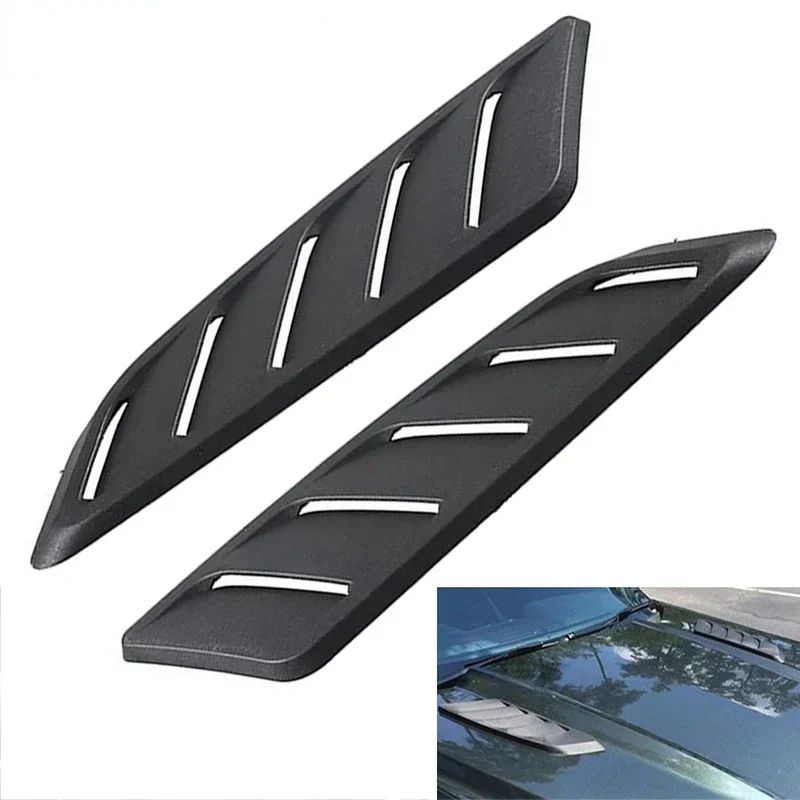 

2Pcs Universal ABS Plastic Car Air Intake Scoop Bonnet Hood Vent Front Hood Vent Panel Trim Hood Cooling Panel Car Modification