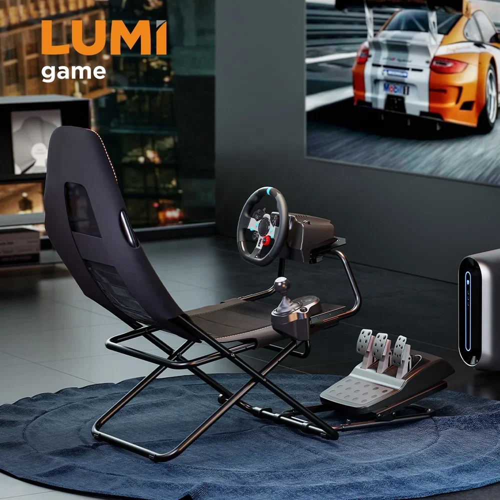 LRS13-BS01 Foldable Racing Simulator Cockpit Gaming Car Driving PS4 PS5 PC Sim Cockpit Race Drive Car Playseat Wheel Stand