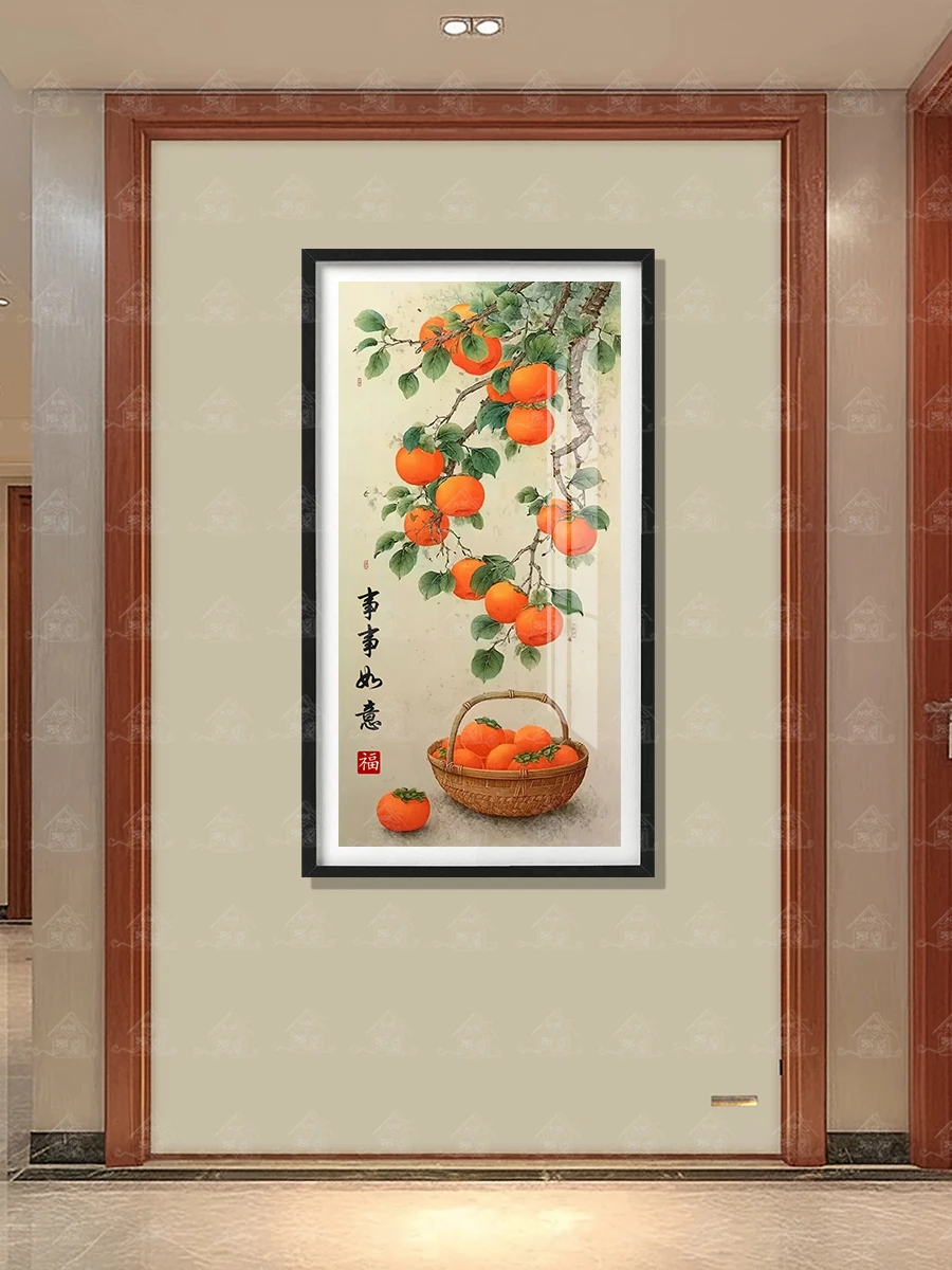 

Handmade Cross Stitch Modern Minimalist Living Room Entrance Vertical Cotton Fabric Landscape Pattern Home Textile Kit