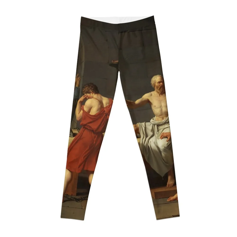 

The Death of Socrates - Jacques-Louis David Leggings Sports pants for Tight fitting woman Womens Leggings