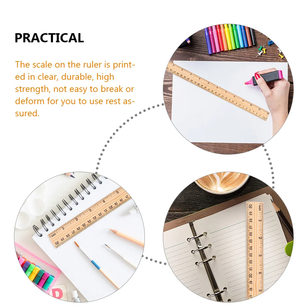 72pcs Double Scale Ruler 12 Inches Straight Classroom Rulers Metric Rulers For Students for Students Kids School Supplies
