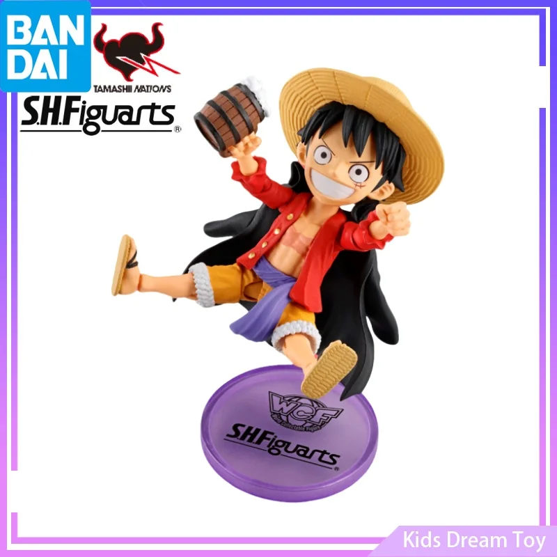Bandai InStock Original WCF×S.H.Figuarts MONKEY.D.LUFFY Tamashii Web Shop × X (Vér.) Figuras de ação de anime brinquedos colecionáveis para crianças