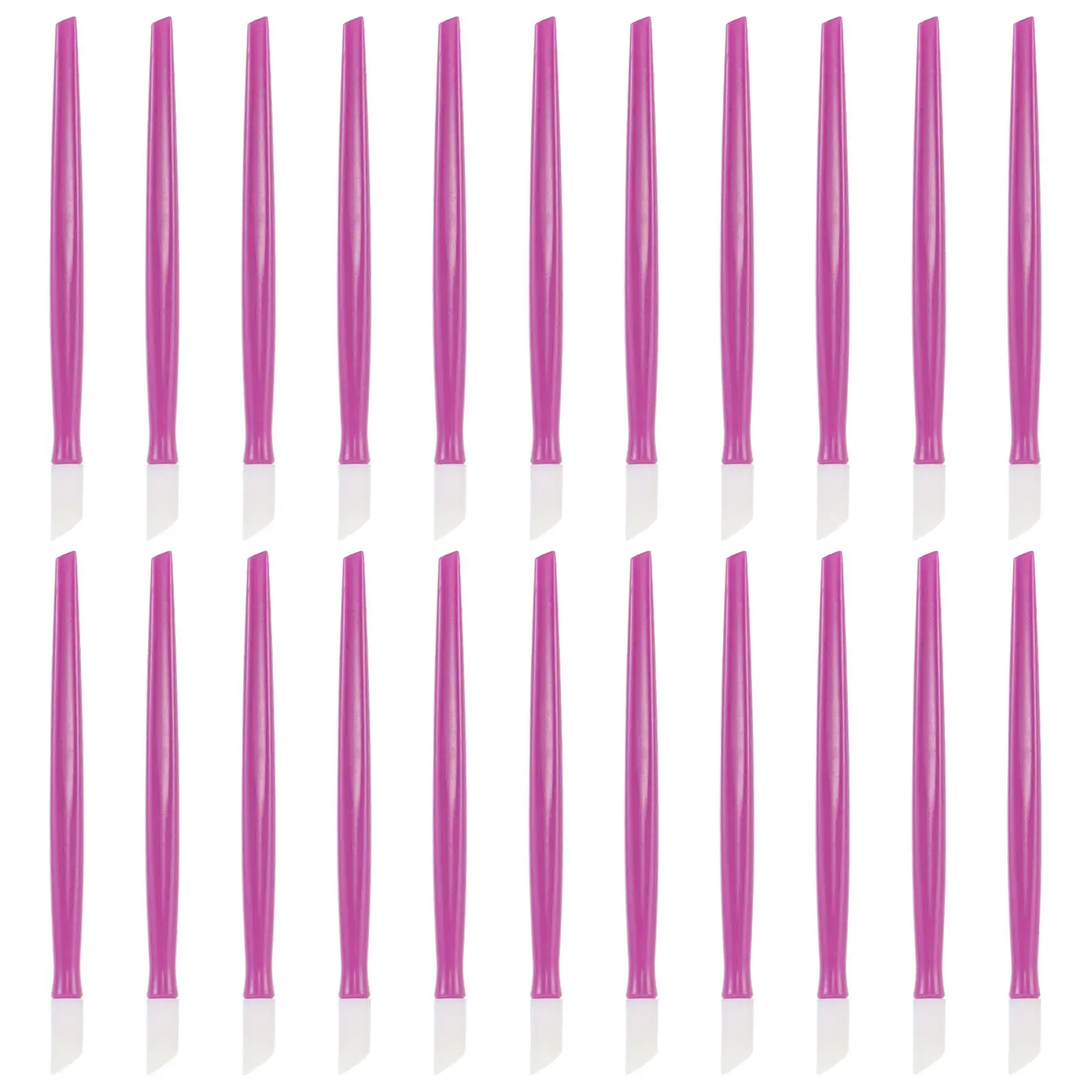100Pcs Nail Art Pusher Professional Manicure Stick Rubber Cuticle Cleaning Tool Nail Decoration Placement Rhinestone Picker Pen