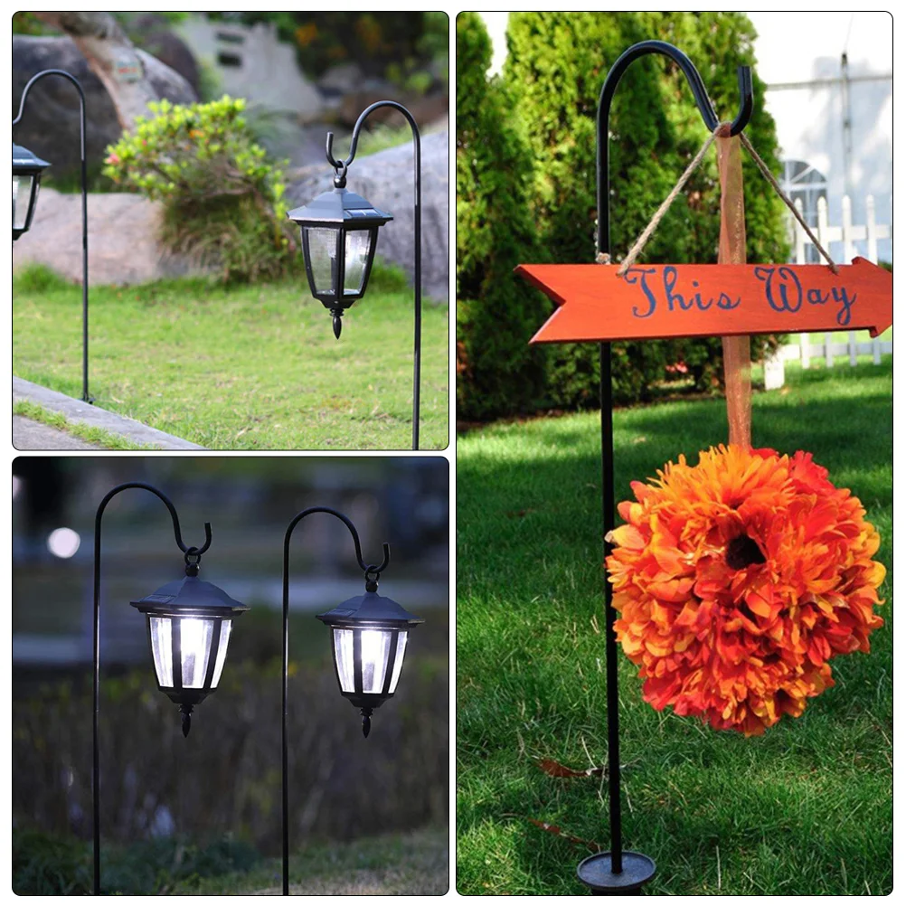 Hook Pile Iron Floor Plug Bird Feeders for Outdoors Lawn Shepherds Small Hooks Lanterns