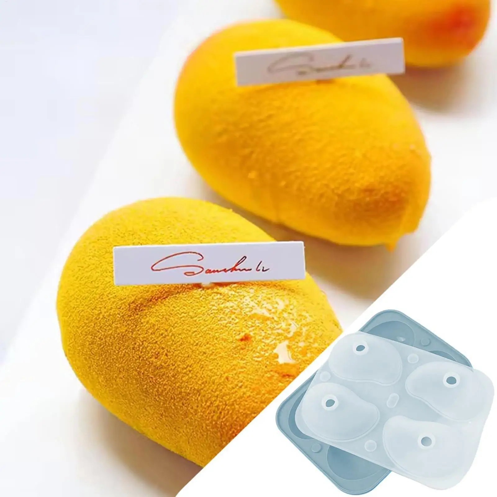 3D Mango Shape Fruit Silicone Mold Brownies Cake Mousse Cake Moulds French Dessert Cake Decorating Tools Pastry Baking Tools
