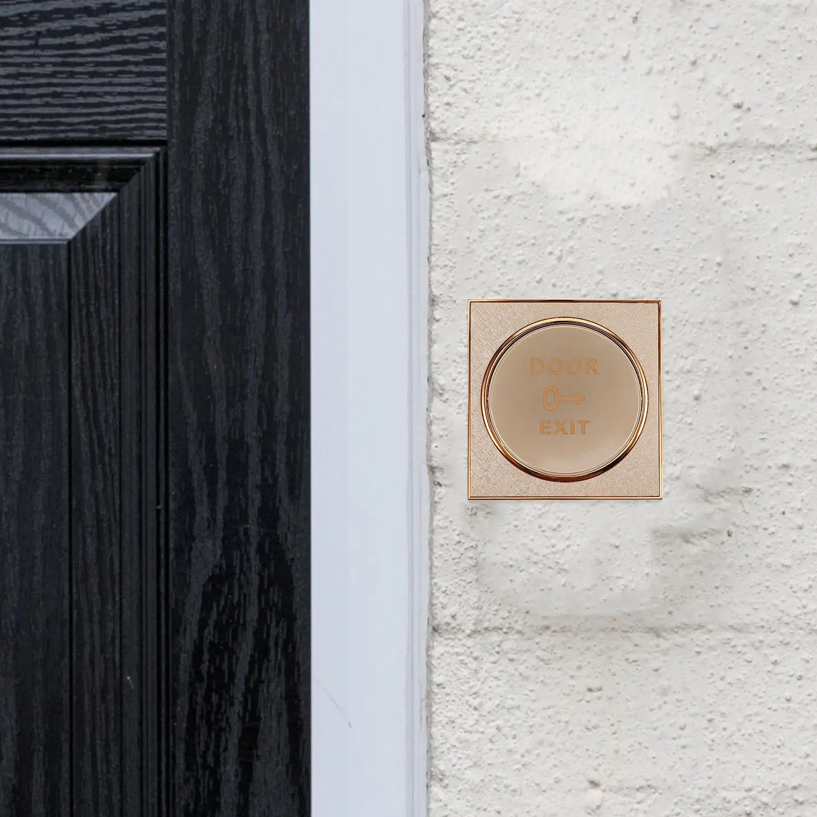 Picture 5: Push to Exit Button Door Access Control Switch Doorbell Wall Panel One Piece Bracket Exit Button Cover Protector