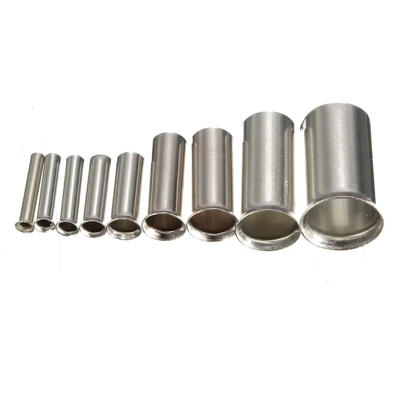 500PCS Non-Insulated Butt Wire Connector Ferrules Electrical Cable Terminal Copper Bare Tinned Crimp Terminal 0.5-6mm2