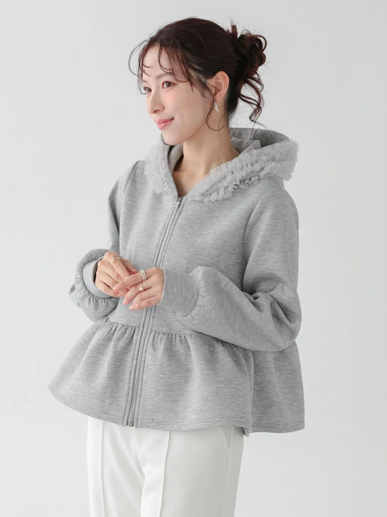 

Anti-Aging Splice Me Hoodie Jaet Women Early Spring Small Size Lace Skirt Zipper Sle Top Korean Sle Moisture ng