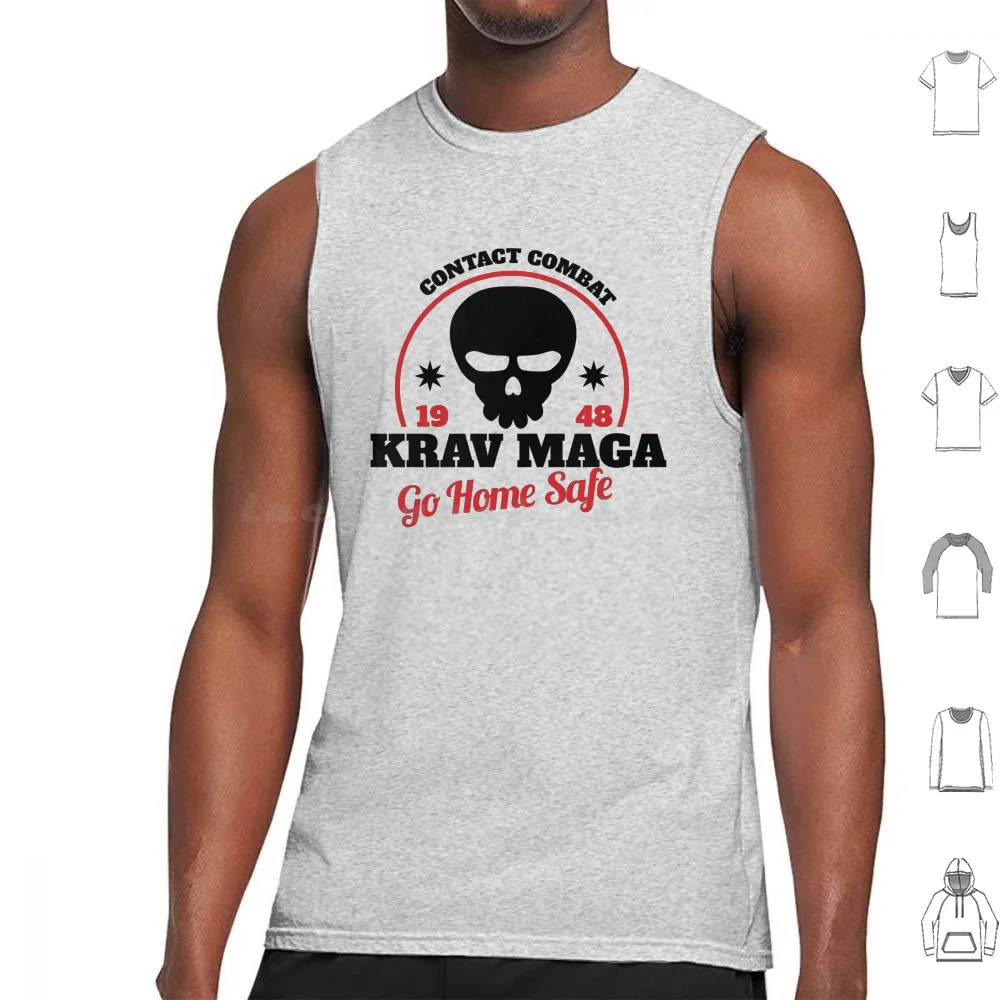 Krav Maga Shirts-Go Home Safe Tank Tops Print Cotton Krav Maga Go Home Safe Krav Fighting Martial Arts Idf Self Defense