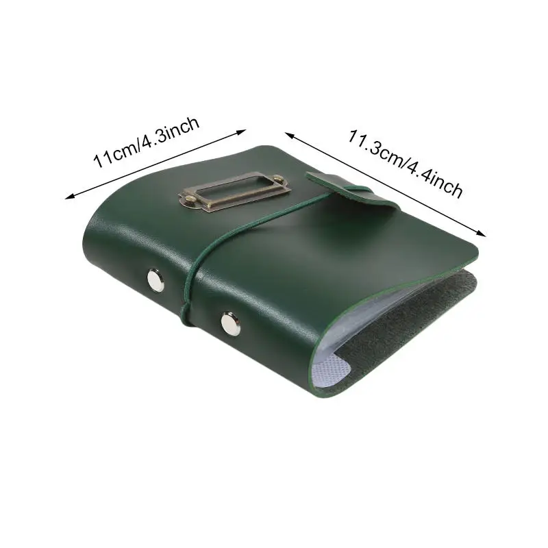 

1PC Photo Album Storage Retro Leather Mini Photo Album Couple's Memory Book 1-Pocket 3-Inch Travel Card Holder Multi functional