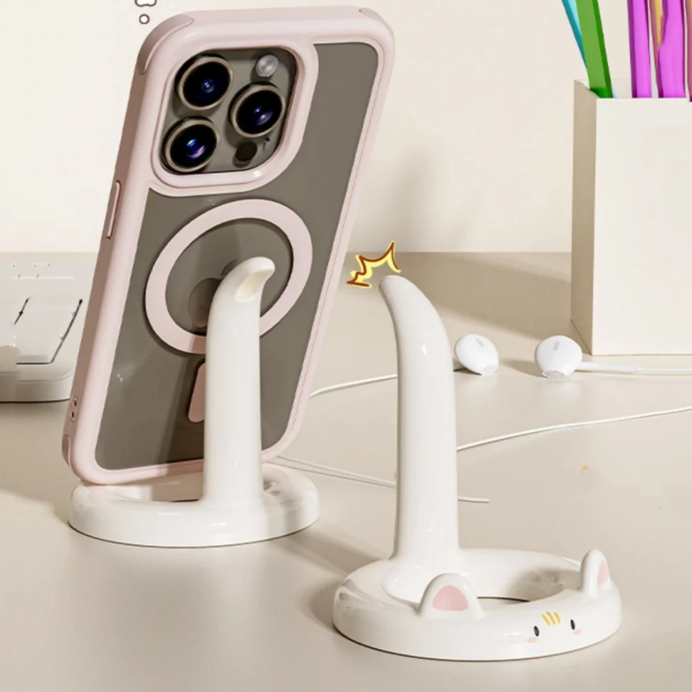 

Подставка для планшета, аксессуары, многофункциональный настольный держатель для телефона, держатель для мобильного телефона с мультяшным котом, милая пластиковая подставка для телефона для дома
