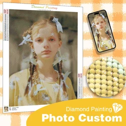 Photo Custom Diamond Painting 5D DIY Picture Rhinestones Full Square/Round  Embroidery Cross Stitch  Art Kit Home Decor Diy Gift