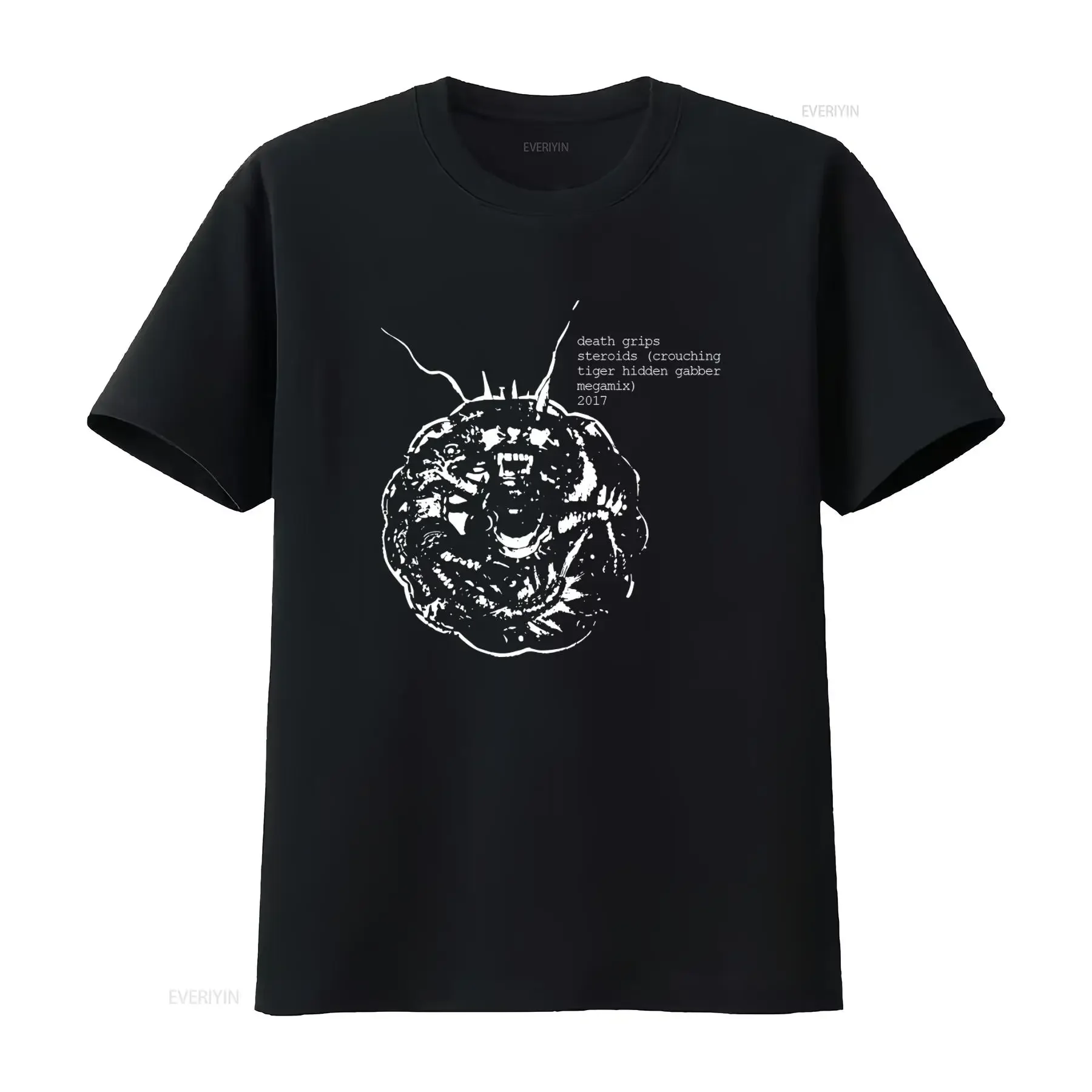 Death Grips Steroids Crouching Tiger Hidden Gabber Megamix 2017 Heavy Band T Shirt vintage Washed homme Unisex fashion