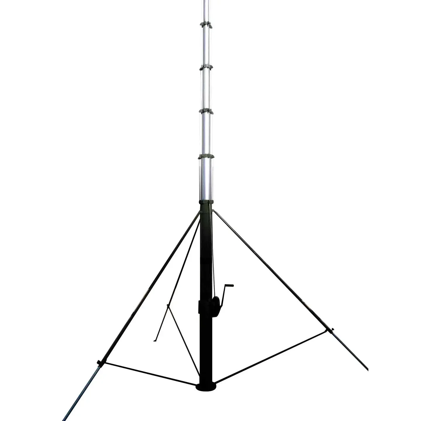 12m aluminum crank up telescoping mast tower and antenna tower manual telescopic mast