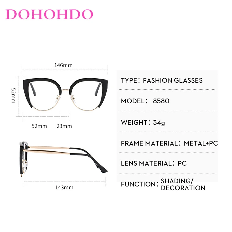 Mode Luxus Metall Bein Cat Eye Brillen Frauen Männer Retro Marke Designer Für Computer Büro Arbeit Blau Licht Blockieren Gläser