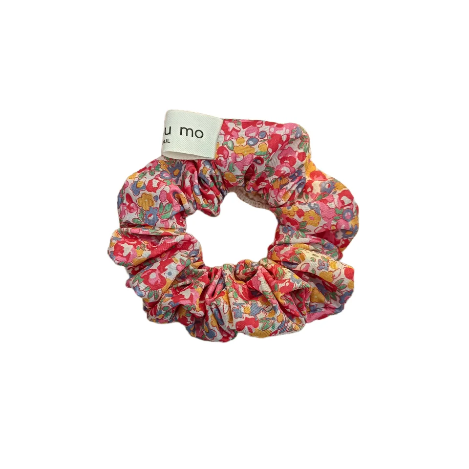 French Fashion Plaid floralScrunchies for Hair  bow ribbon French girlish ponytail tie hair accessory versatile Hair ties