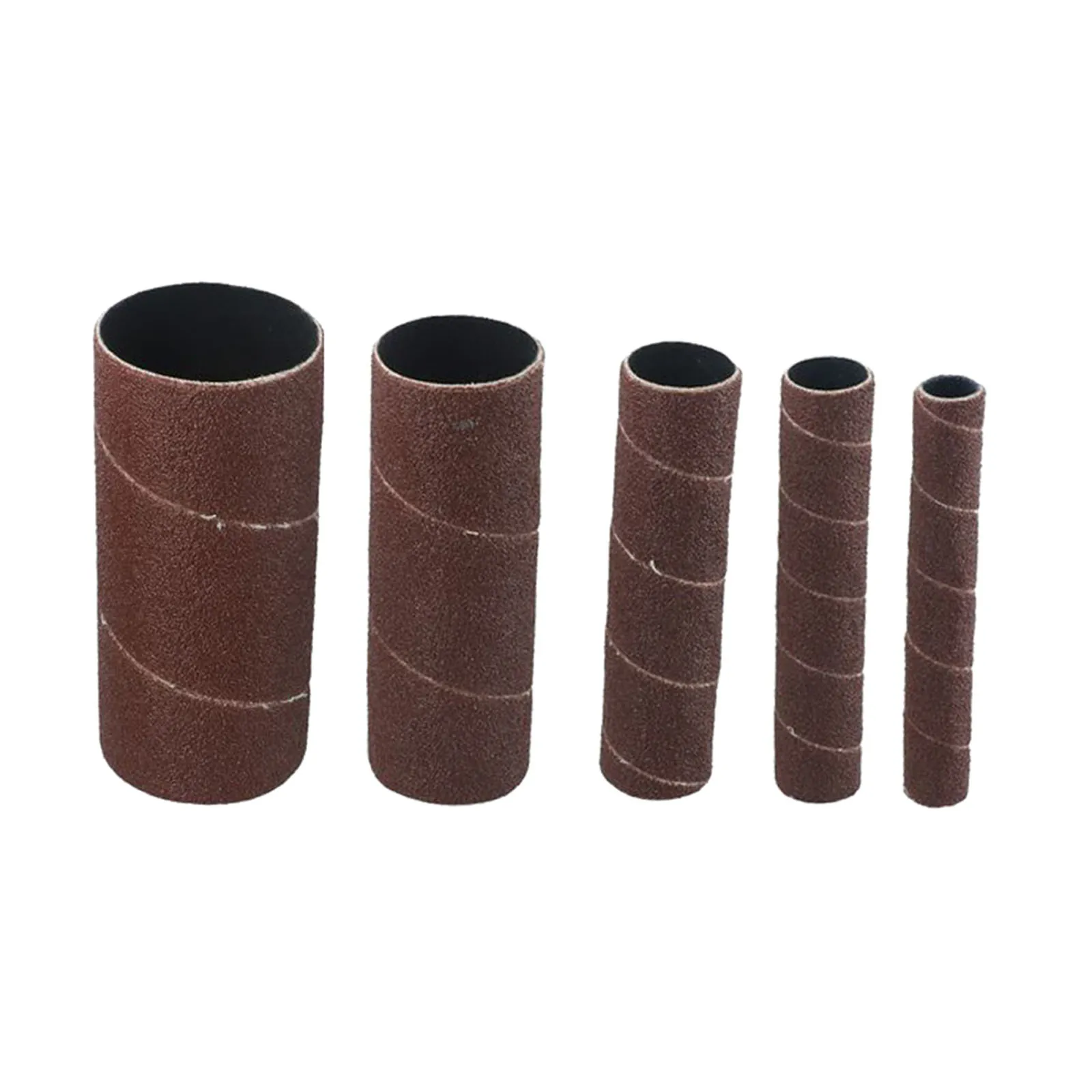 5pcs Sanding Sleeve For Material Removal Resurfacing 13/19/26/38/51mm Spindle Sanding Sleeves 80/150/240Grit Polishing Tools