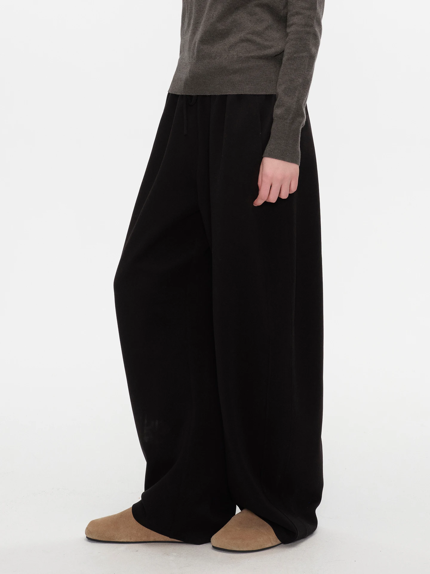 

BGT Bla Casual Drapey Thiened Women's Sweatpants Spring Autumn New Sle Loose Long Trousers Faionable Straight Leg Pants