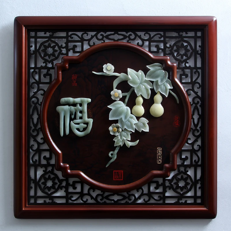 

carving painting living room entrance background wall home decoration pendant new Chinese classical craft painter and Fushun