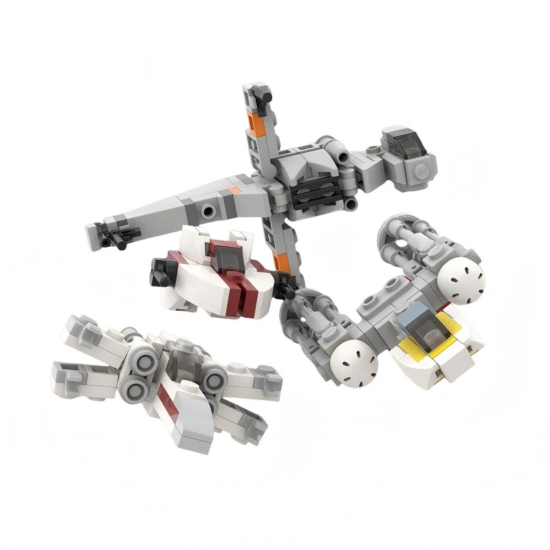 MOC Space War Series Rebel Space Fighter blocs de construction Kit galactique x-wing modèle de navire de guerre bricolage enfants assemblage jouets cadeau d'anniversaire