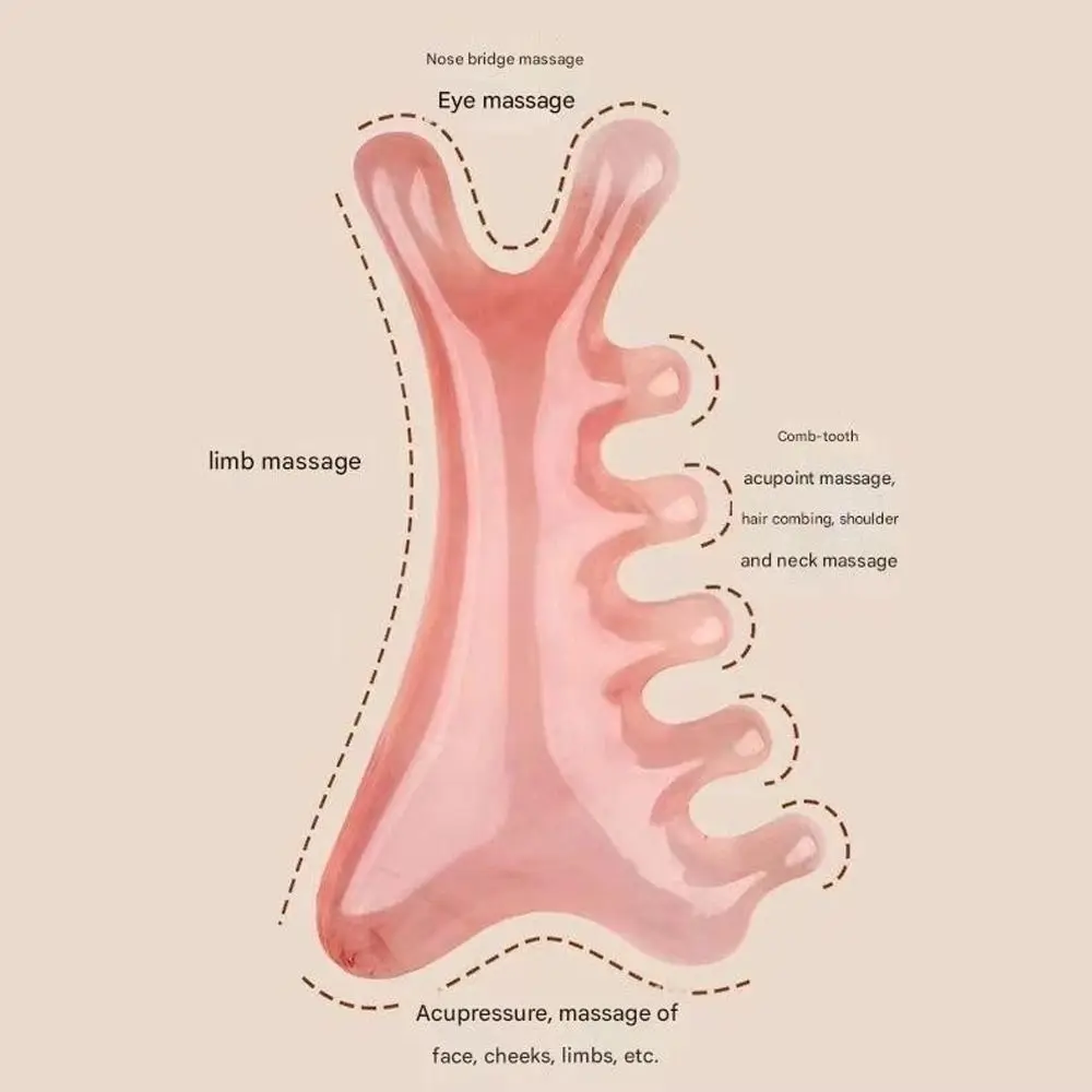 هدايا 4 في 1 تدليك مشط كشط الرأس متعدد الوظائف أداة تدليك الوجه الوجه العضلات سحب أدوات التجميل #4