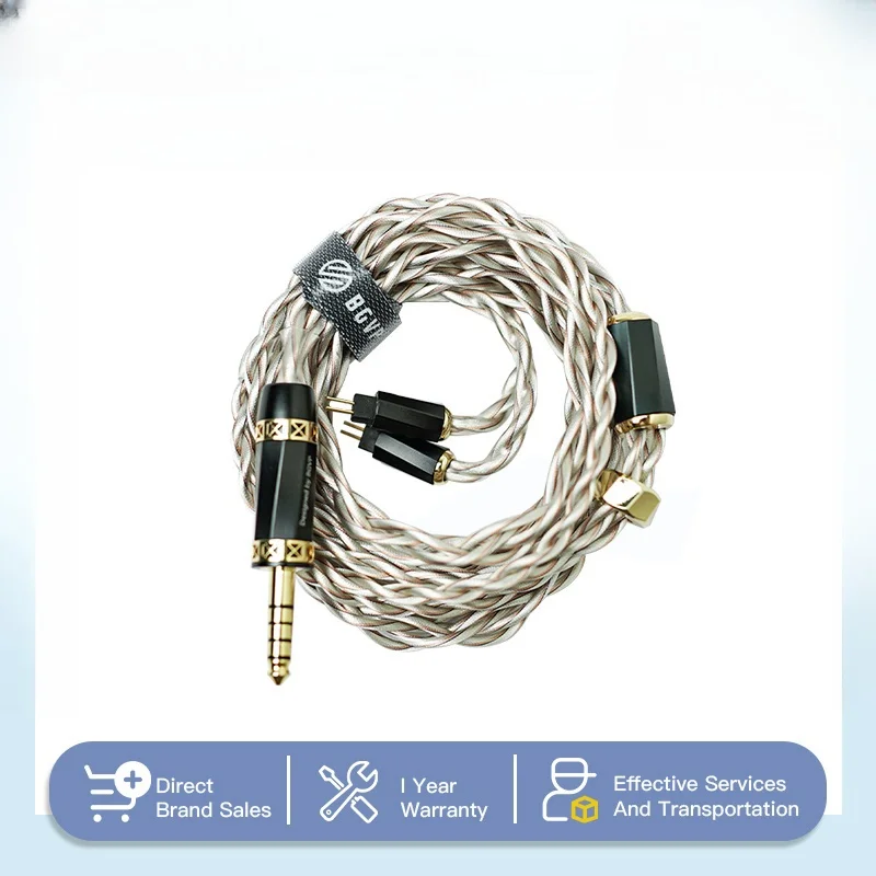 BGVP الذهب روز HiFi سماعة كابل المهنية في الأذن كابل مراقبة 4.4 مللي متر 2Pin 0.78 مللي متر ConX موصل قابل للتبديل