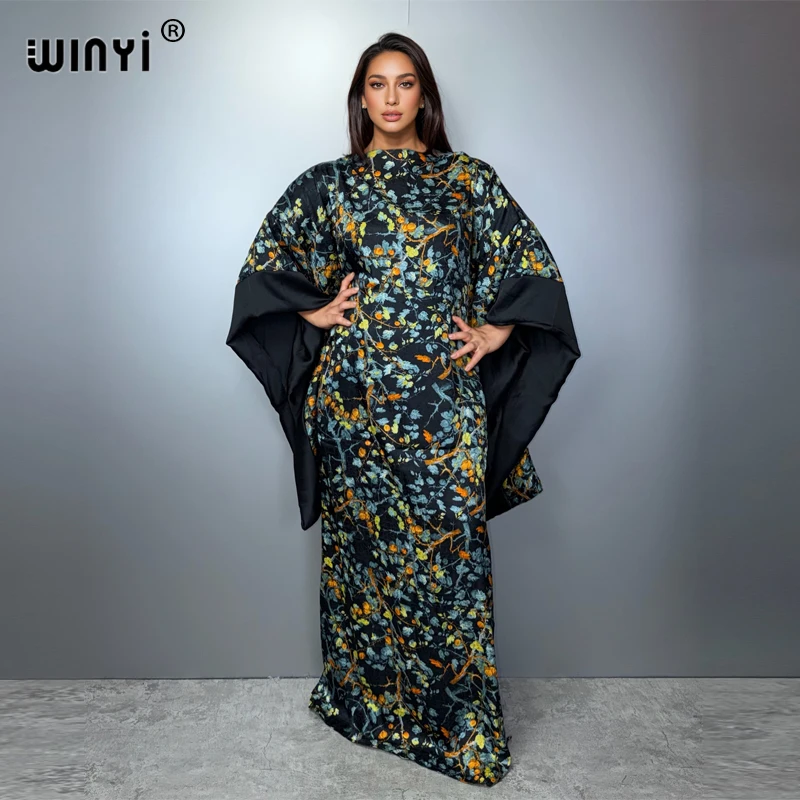 

Платье WINYI для мусульманок, ретро-одежда для женщин, кафтан для вечеринок, свободное праздничное платье для женщин Ближнего Востока, роскошный кафтан в стиле Дубай.