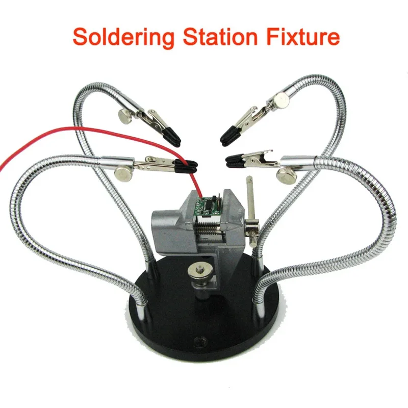 Auxiliary Fixture Soldering Iron Frame Welding Magnifying Glass Workbench With Vise Universal Clamp Bracket