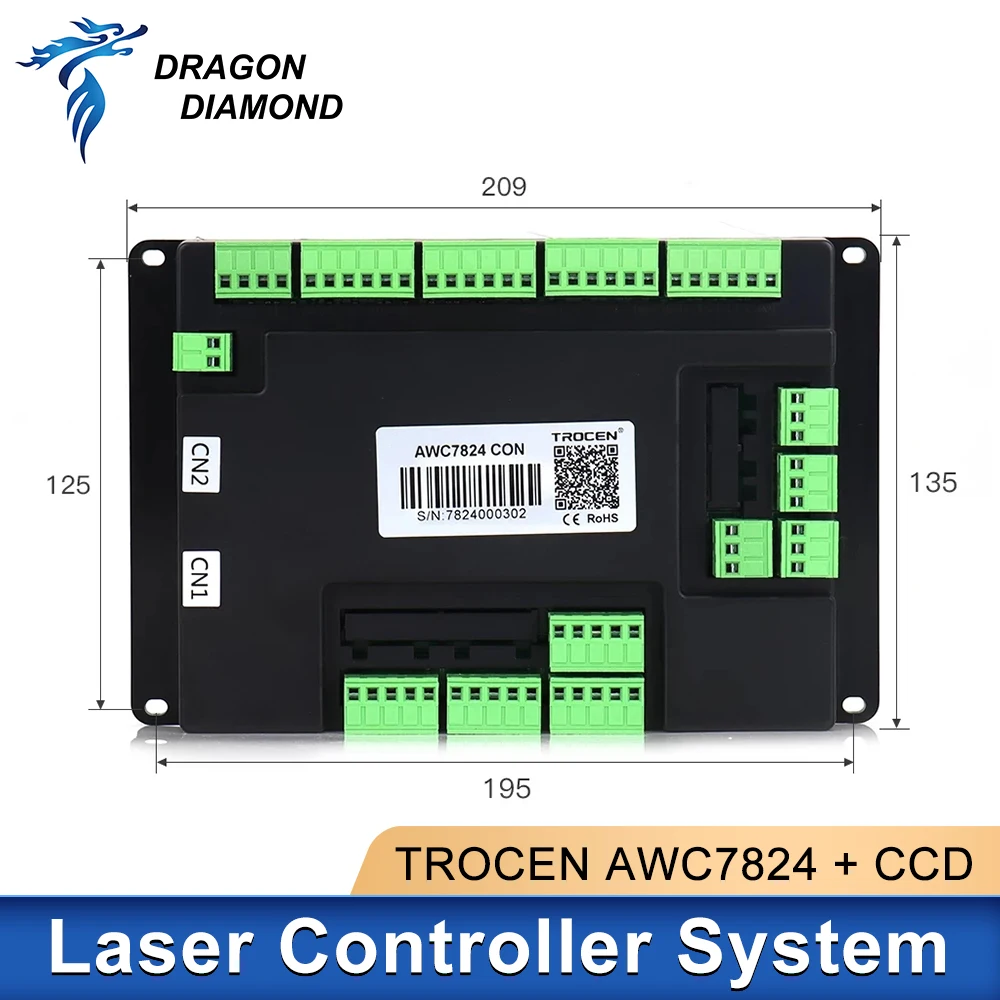 Imagem -04 - Trocen-double Head Dsp Controller System Substituição para Máquina de Corte a Laser Co2 Awc7824 Plus Ccd Eixos Awc708c 6442g 6445g