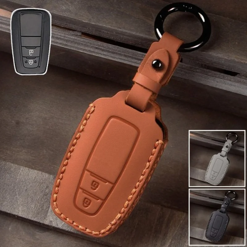 

Чехол-брелок для ключей из натуральной кожи A + для Toyota Prado 86 C-HR Avalon Corolla