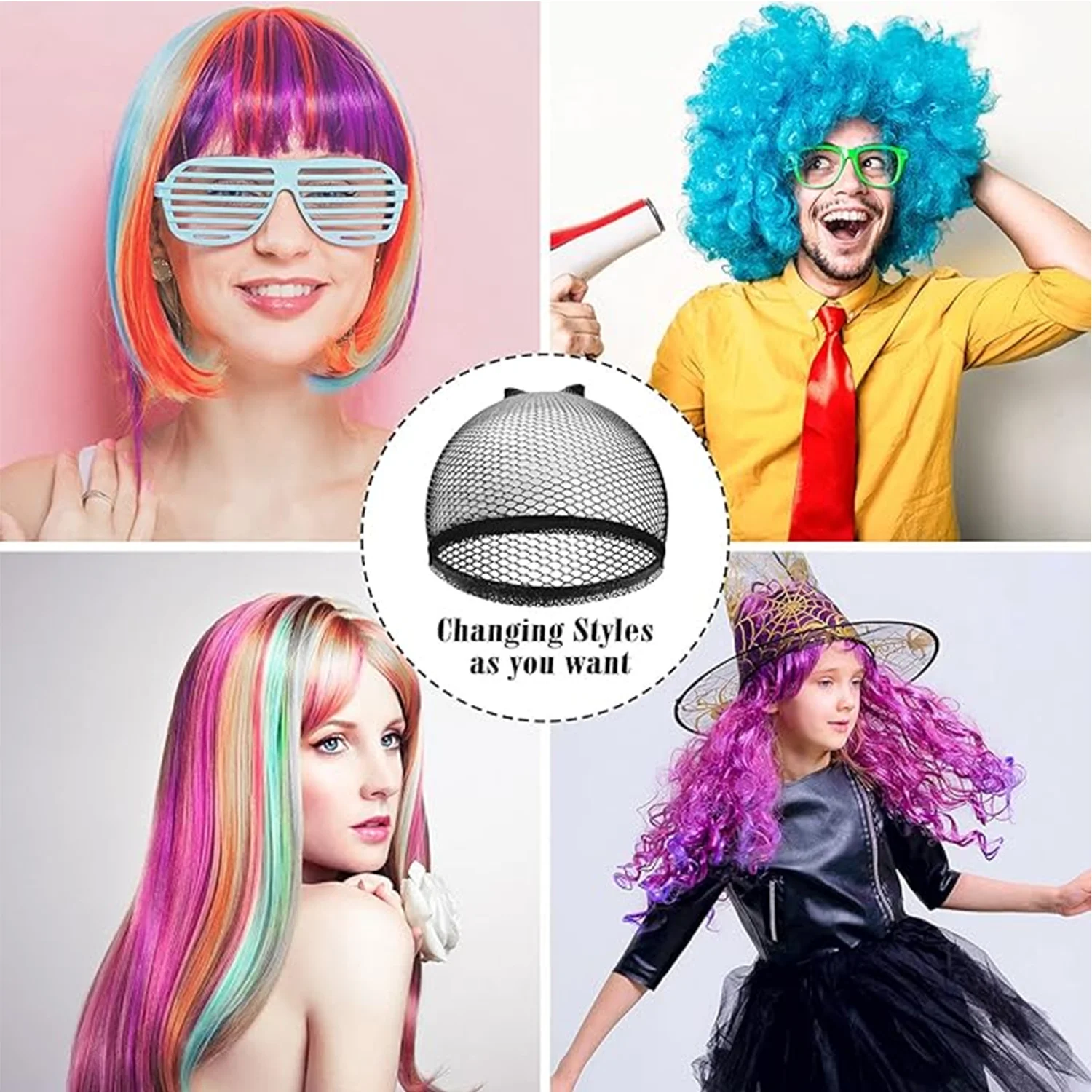 หมวกคลุมผมแบบตาข่าย 6 ชิ้น ผ้า - Wig Cap Stocking บทวิจารณ์และราคา