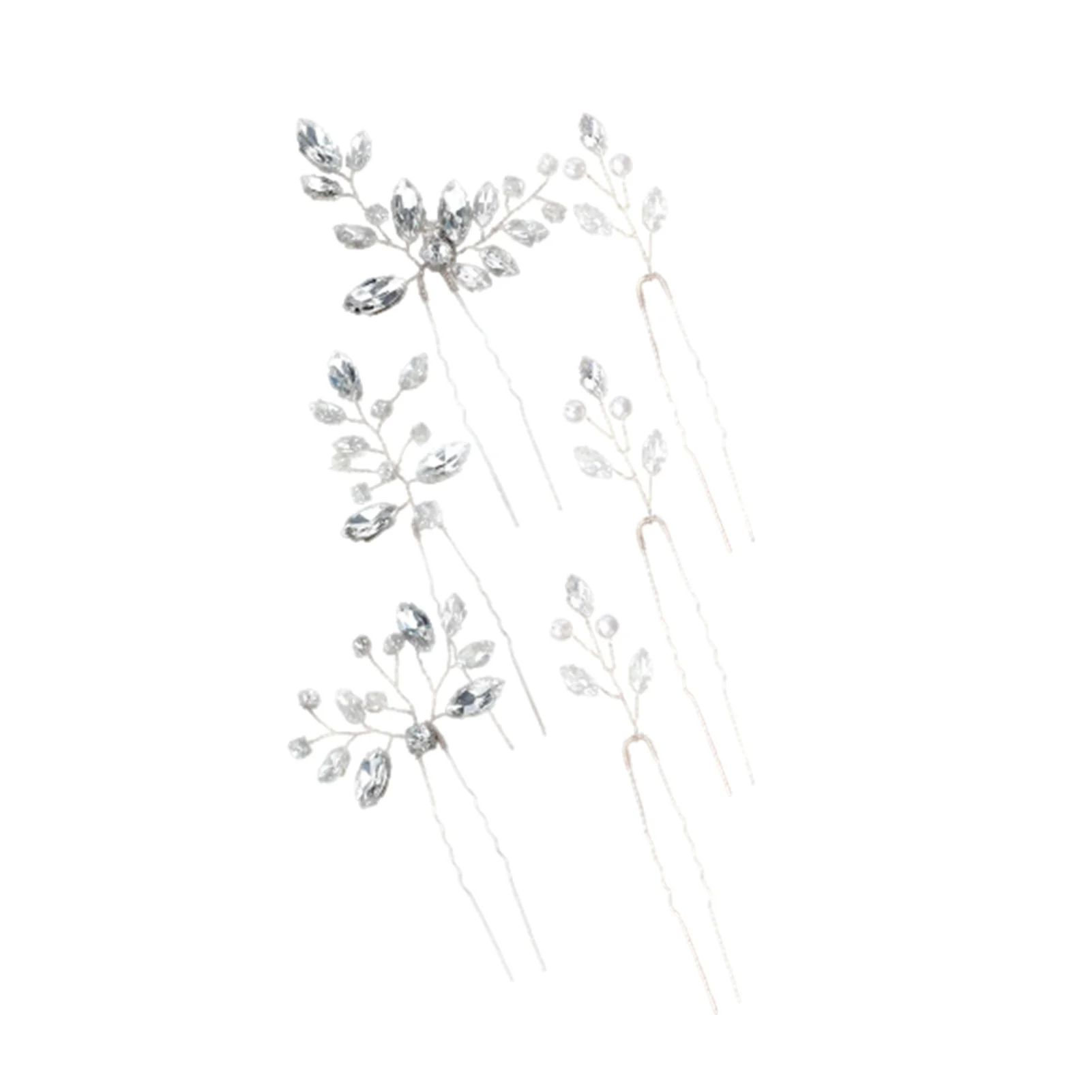 Glitzernde Strass-Haarnadeln für Braut, Hochzeit, Haarschmuck, 6 Stück, U-förmige Haarstäbchen, Gabeln, Damen, Party, Haarschmuck – Detail 5