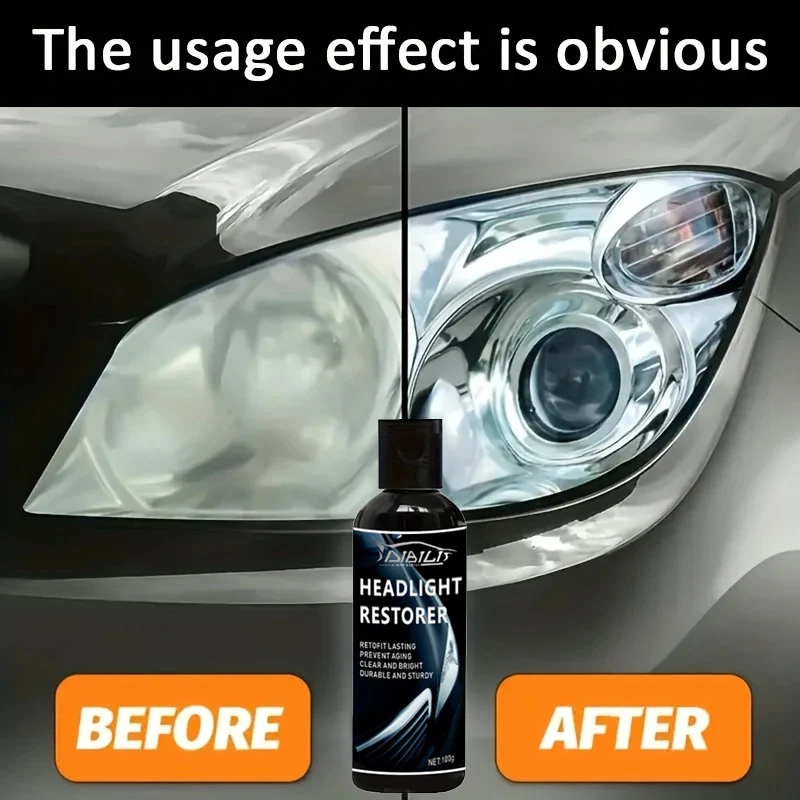 معجون تلميع احترافي لترميم المصابيح الأمامية للسيارة، يزيل ضباب الأكسدة ويعزز السطوع