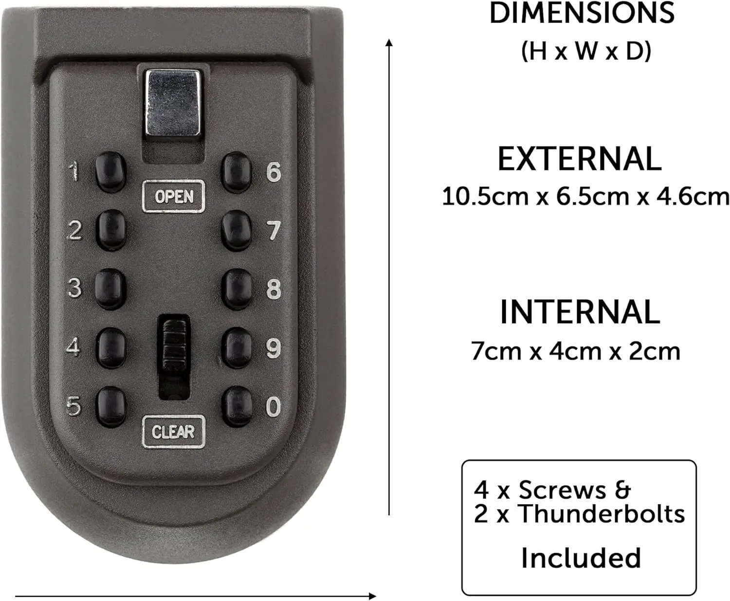 Imagem -04 - Impermeável Anti-lost Password Keysafe Box Wall-montado Metal Safety Box Caixa de Armazenamento ao ar Livre Bh001 Digital Button Key Safe