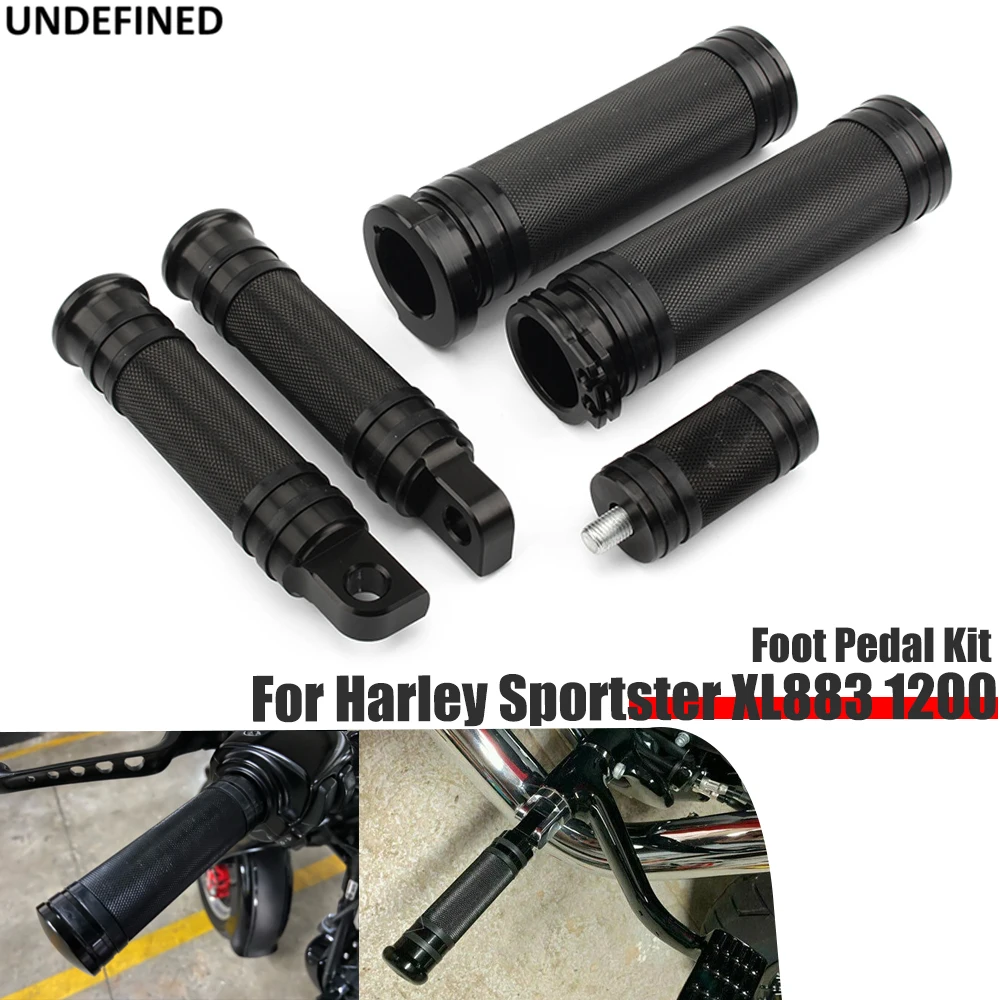 

For Harley Sportster XL883 1200 Touring Roadking Dyna Breakout Softail Handle Bar Grips Footrest Foot Pegs Shifter Peg Nail CNC